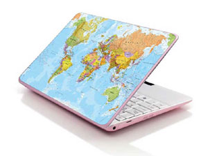 world Map Laptop decal Skin for HP Pavilion x360 14-dh0023nl 51581-2935-Pattern ID:Z1543