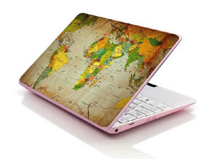 world Map Laptop decal Skin for MSI WT73VR 7RM-687US 12458-2937-Pattern ID:Z1545