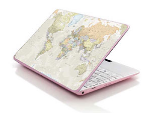 world Map Laptop decal Skin for SONY VAIO VPCEG38FG 4753-2938-Pattern ID:Z1546