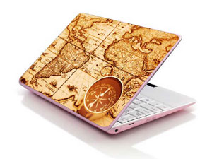 world Map Laptop decal Skin for HP 17-by2008nb 29975-2947-Pattern ID:Z1555