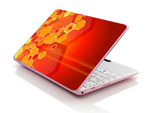 abstract-pattern-geometry-orange-hexagon Laptop decal Skin for HP 14s-cr3003tu 38111-3050-Pattern ID:Z1658