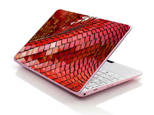 abstract square cube red Laptop decal Skin for GATEWAY NV5215u 1838-3075-Pattern ID:Z1683