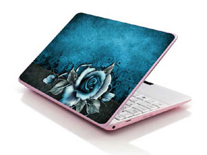 vintage-rose-abstract-blue Laptop decal Skin for SONY VAIO VPCW115XH 3951-3191-Pattern ID:Z1799