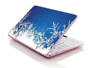 snow   flower   white  blue Laptop decal Skin for ASUS VivoBook S200E-CT158H 1409-2028-Pattern ID:Z667