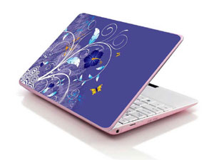 flower  blue   purple Laptop decal Skin for HP 14-ck0004nj 36423-2069-Pattern ID:Z708