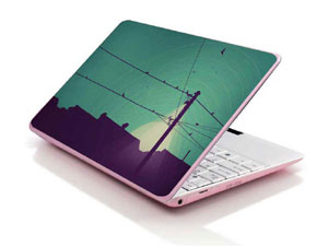 Utility poles, dusk Laptop decal Skin for HP 14-fq0080nr 37466-2120-Pattern ID:Z759