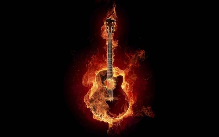 Flame Guitar Mouse pad for ACER Aspire 3 A315-32-C3KK 