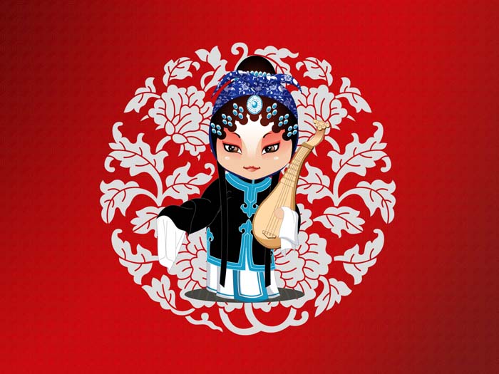 Red, Beijing Opera,Peking Opera Make-ups Mouse pad for HP 14-ac011tu 