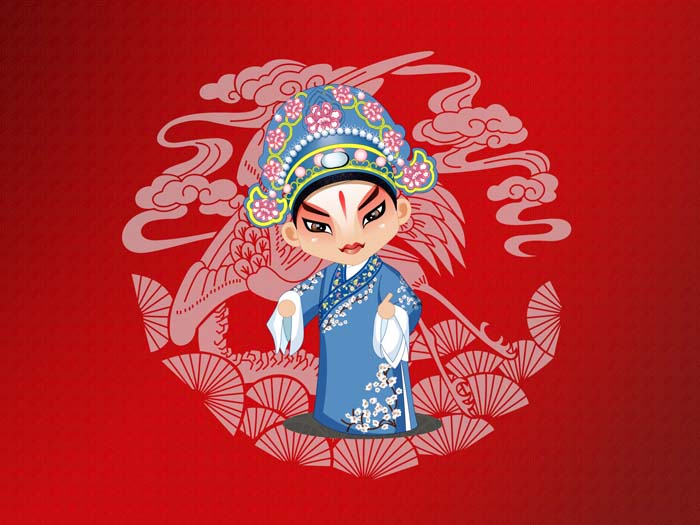 Red, Beijing Opera,Peking Opera Make-ups Mouse pad for MSI Bravo 15 A4DDR 