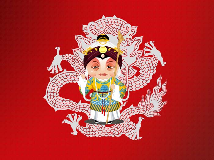 Red, Beijing Opera,Peking Opera Make-ups Mouse pad for HP 14-ac006nx 