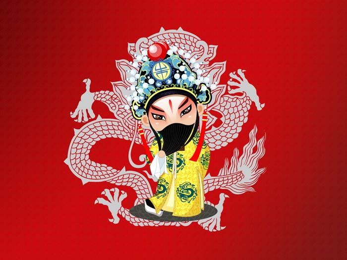 Red, Beijing Opera,Peking Opera Make-ups Mouse pad for DELL Inspiron 17 I5749-555slv 