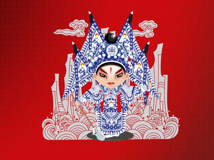 Red, Beijing Opera,Peking Opera Make-ups Mouse pad for TOSHIBA Satellite L840-BT3N22 