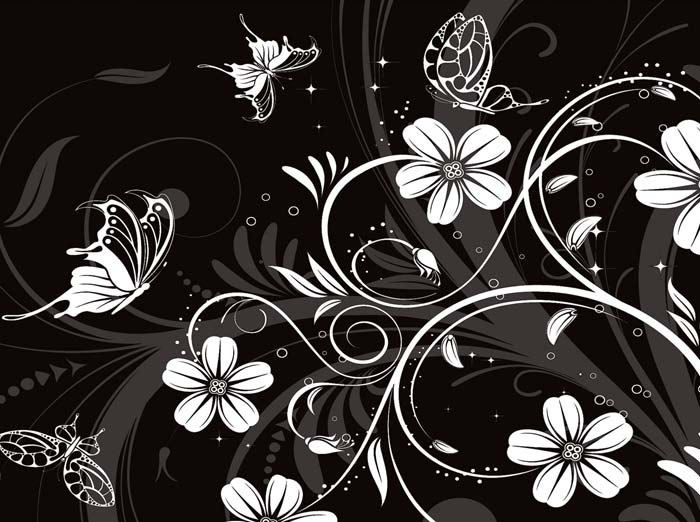 Flowers, butterflies, leaves floral Mouse pad for HP Pavilion x360 15-br014ng 