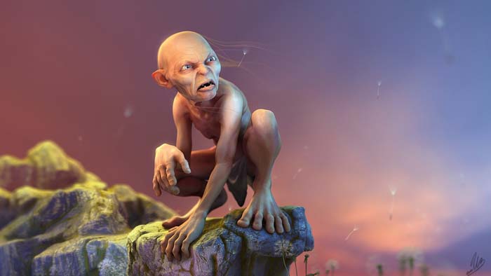 Gollum Lord of the Rings Smeagol Mouse pad for DELL Precision 15 5560 