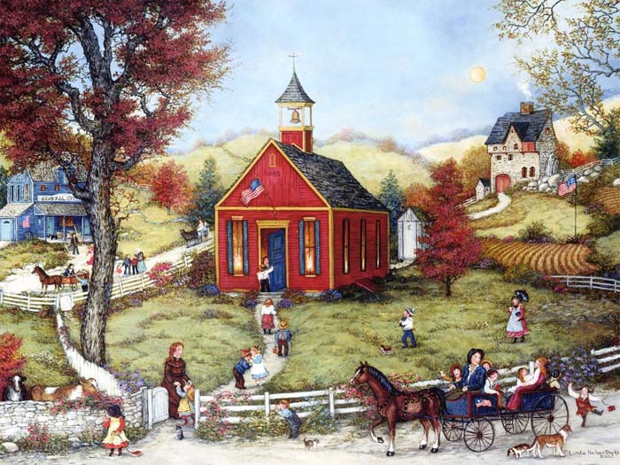 Oil painting, town, village Mouse pad for ACER Aspire V3-731-4634 