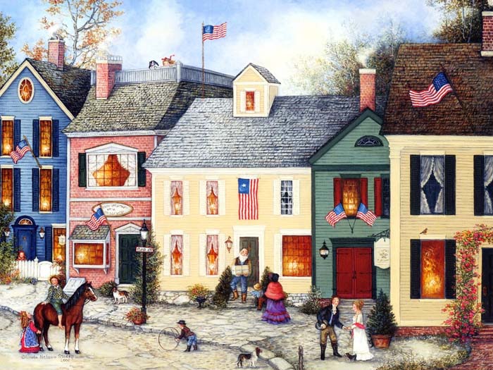 Oil painting, town, village Mouse pad for SONY VAIO E Series 15 SVE15117FG 