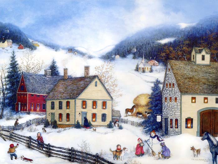 Oil painting, town, village Mouse pad for GATEWAY NV Series NV570P25u 