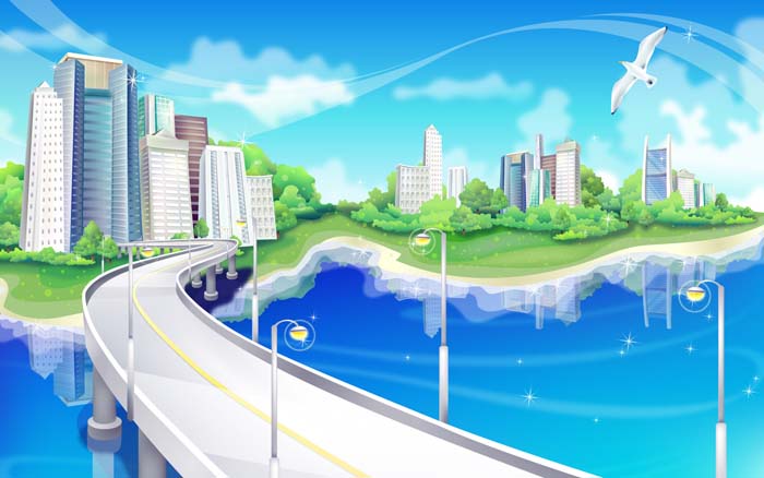 City, Bridge Mouse pad for SAMSUNG TAICHI 31 