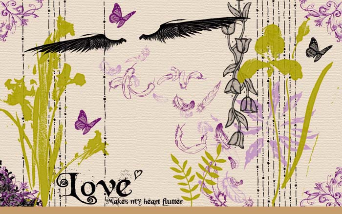 Leaves, flowers, butterflies floral Mouse pad for FUJITSU LIFEBOOK AH531/GFO 