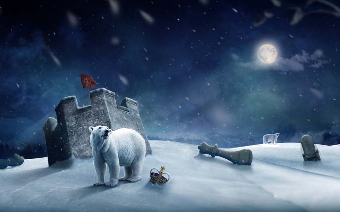 Polar Bear, Castle, Chess Mouse pad for HP EliteBook 8460w 