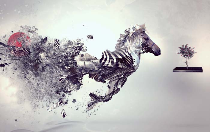 Exploding zebras, trees Mouse pad for ASUS Eee PC 1015P 