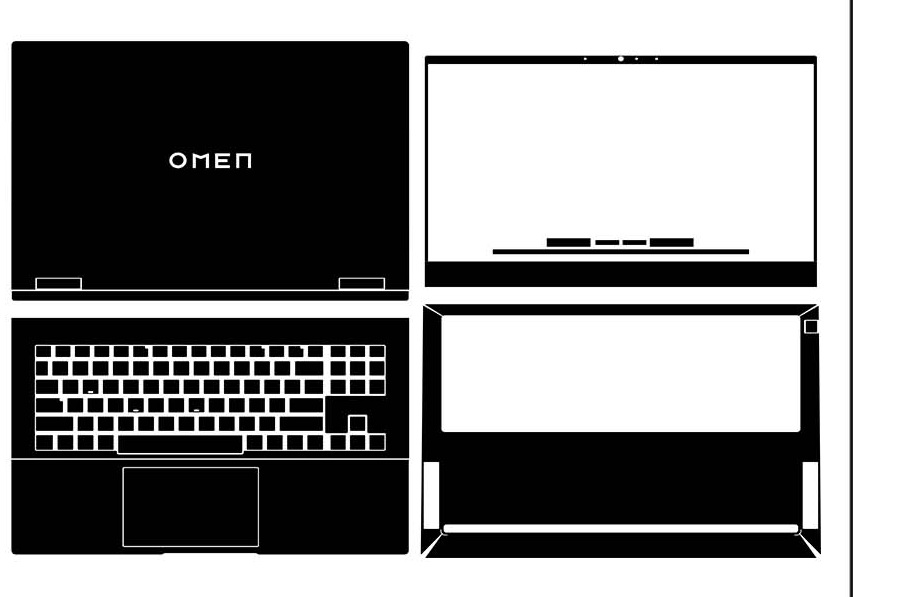 laptop skin Design schemes for HP OMEN 16-wf0097nr