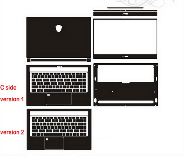 laptop skin Design schemes for MSI P65 Creator-1456