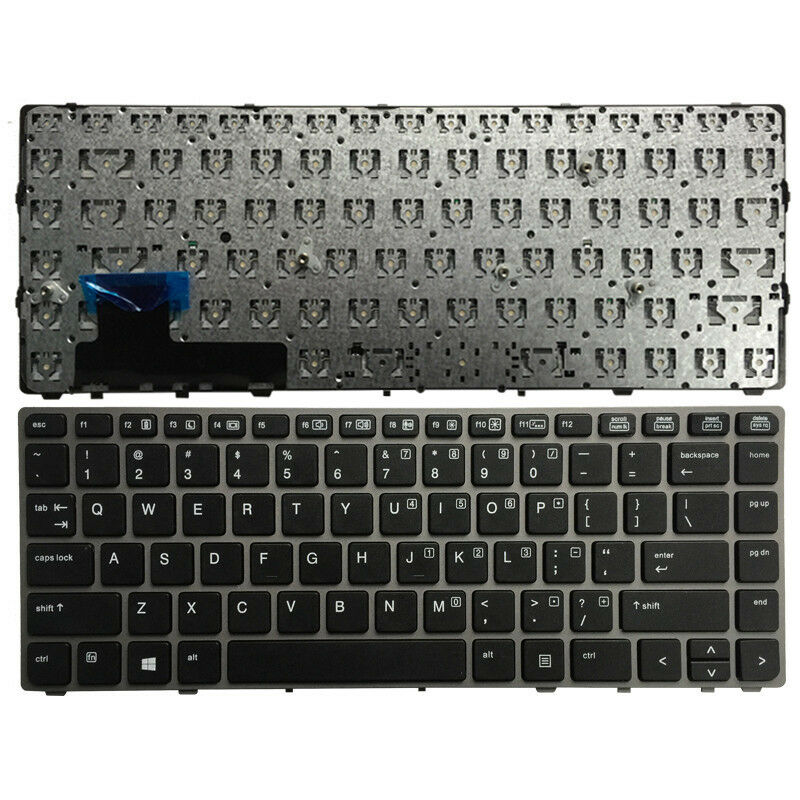 HP EliteBook Folio 9470M 9470 9480 9480M US Win8 SILVER FRAME laptop Keyboard BLACK 697685-001 702843-001 USA 