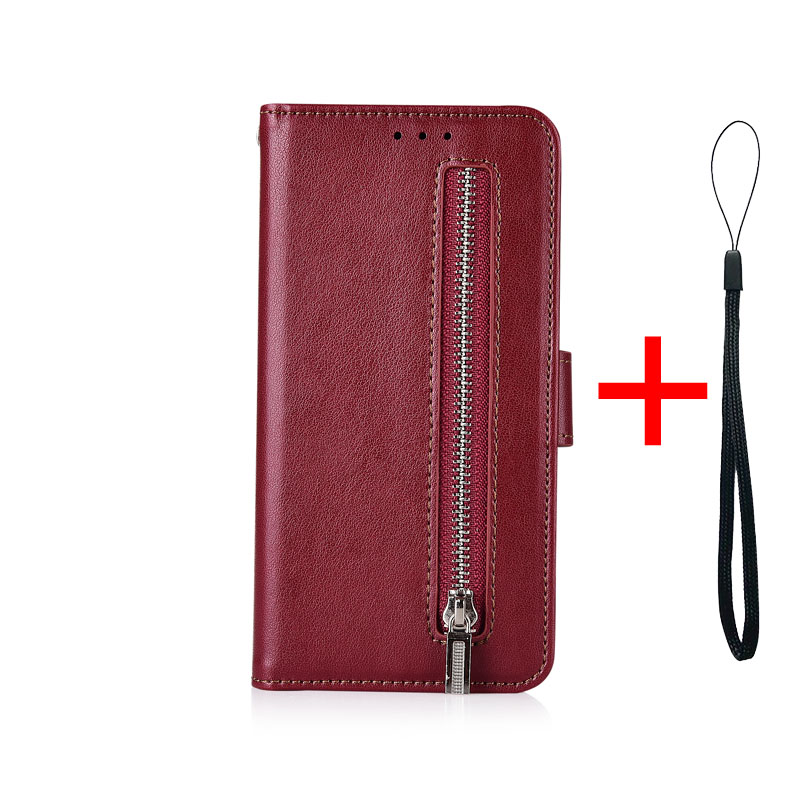 Mobile cell phone case cover for HUAWEI Honor 7A 5.45inch Zipper Flip Wallet Leather Fundas Soft TPU Card Holder 