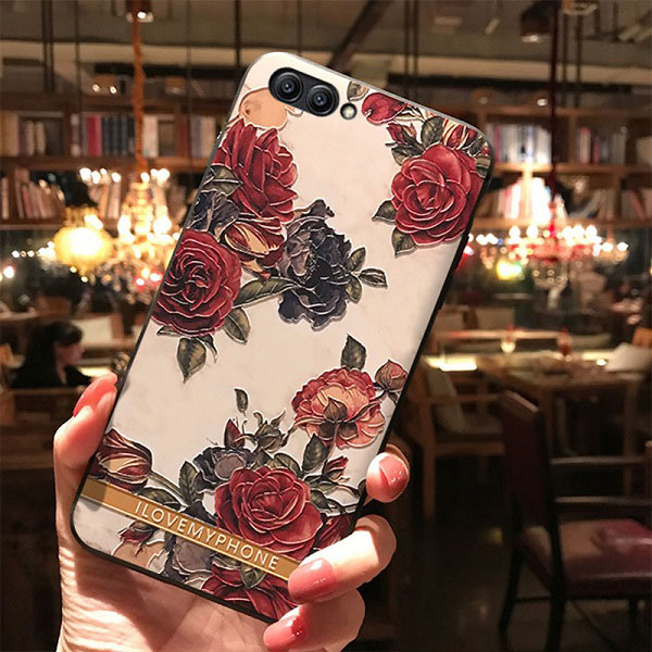 Mobile cell phone case cover for APPLE iPhone 11 3D Flowers Black 