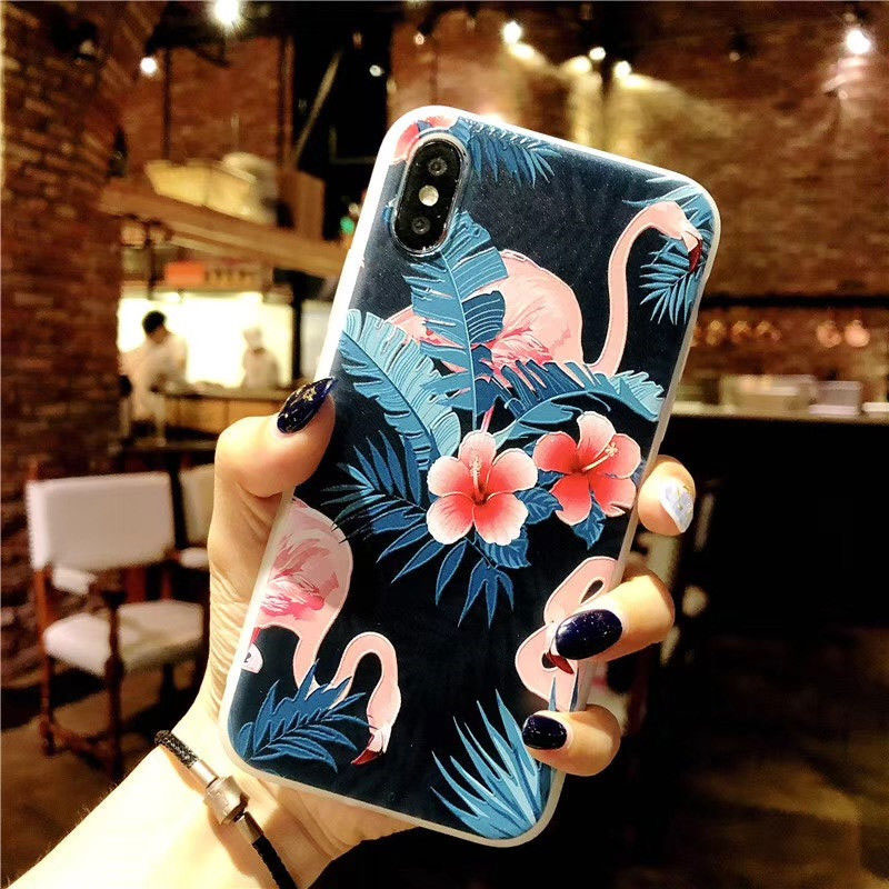 Mobile cell phone case cover for APPLE iPhone 6 Plus Luxury Silicone Cute Shockproof 3D Matte flower 