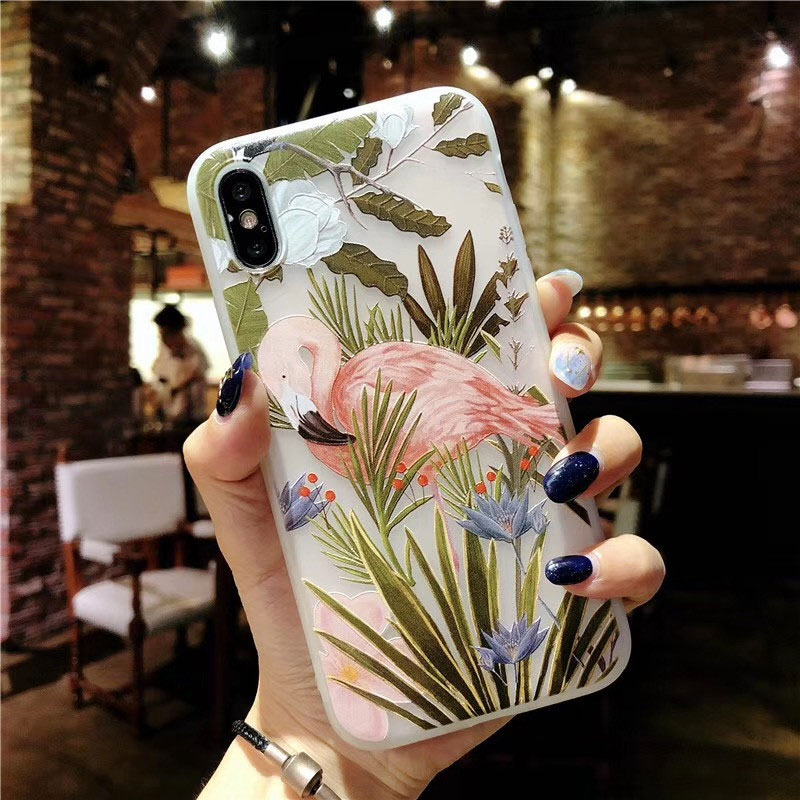 Mobile cell phone case cover for APPLE iPhone X Luxury Silicone Cute Shockproof 3D Matte flower 