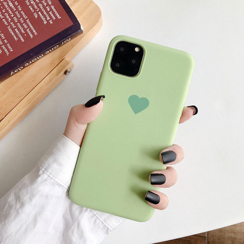 Mobile cell phone case cover for APPLE iPhone 12 TPU Heart Cartoon Milk Tea Cover 