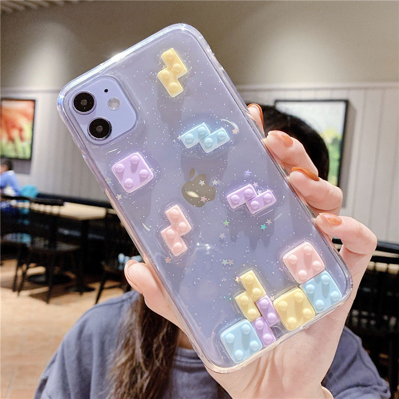 Mobile cell phone case cover for APPLE iPhone 12 Pro Max Funny Game Pattern Glitter Cases
Cute Silicone Back Cover 