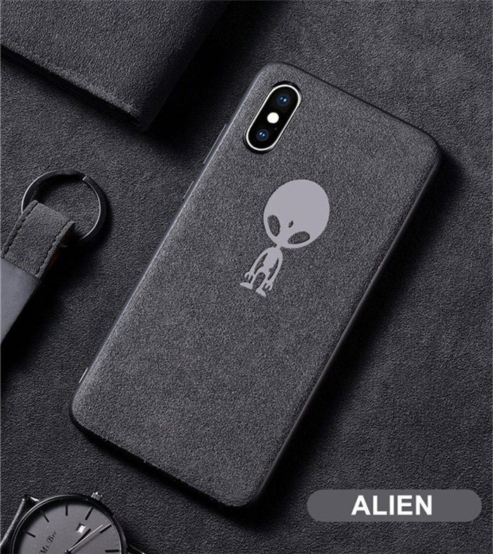 Mobile cell phone case cover for APPLE iPhone 11 Magician Batman LOGO Turn Fur Suede Telefon Cool Cover 