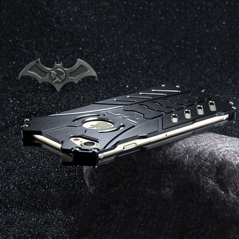 Shockproof Batman Aluminum Bumper Metal Back Case Cover For iPhone 6 7 8 Plus X