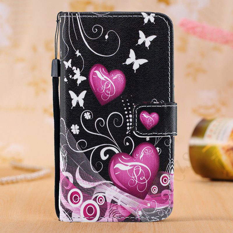 Mobile cell phone case cover for APPLE iPhone SE Flower Leather Flip Cover Wallet Phone Bag 