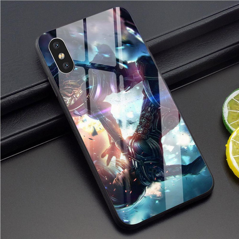 Mobile cell phone case cover for APPLE iPhone SE N7 Mass Effect Tempered Glass 