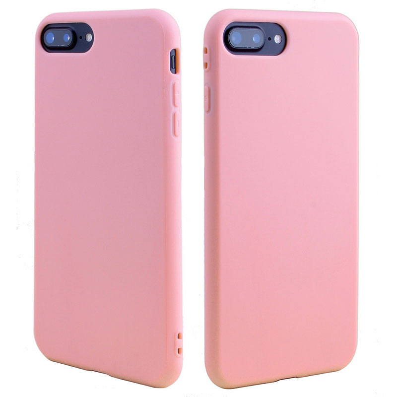 Mobile cell phone case cover for APPLE iPhone 8 Plus Candy Solid Color TPU Rubber Silicone soft 