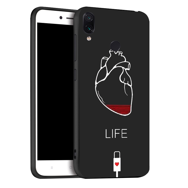 Mobile cell phone case cover for XIAOMI Redmi 6 Pro 3D DIY Painted Black Silicon Soft TPU CaseDeer, flowers, love, fingers, hugs 