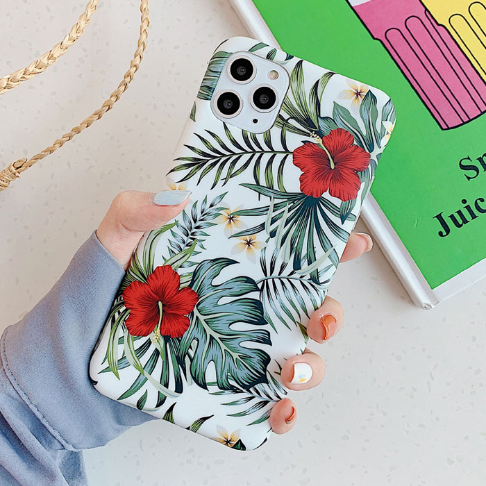 Mobile cell phone case cover for APPLE iPhone 4 Retro Colorful floral Plants banana Leaves 