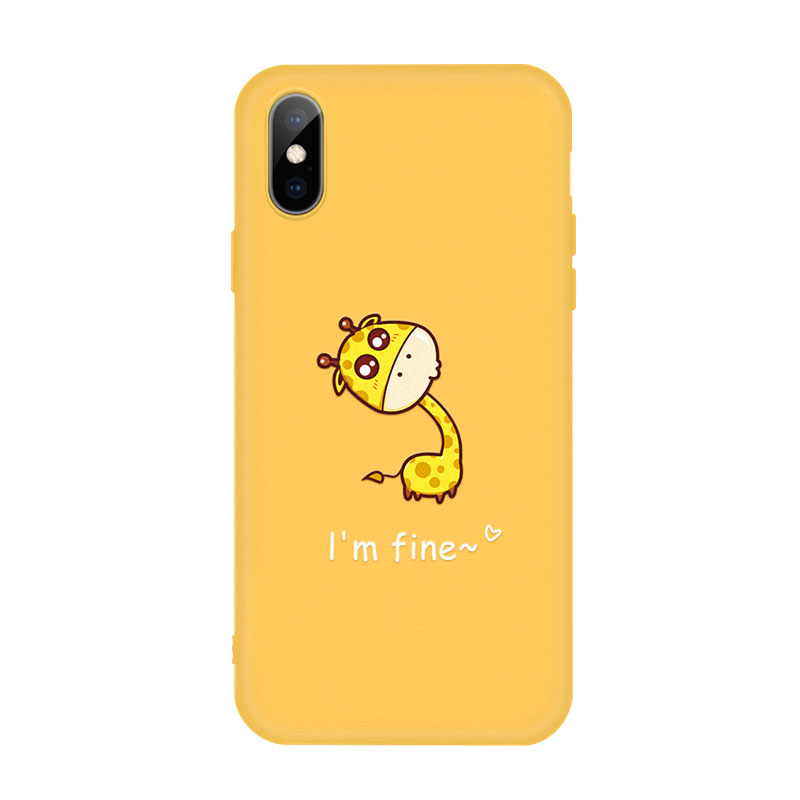 Mobile cell phone case cover for APPLE iPhone XR Soft TPU Pattern Matte Cute Cartoon Love Heart Back 