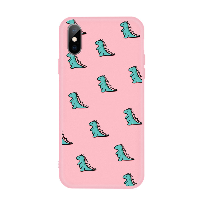 Mobile cell phone case cover for APPLE iPhone 8 Plus Soft TPU Pattern Matte Cute Cartoon Love Heart Back 