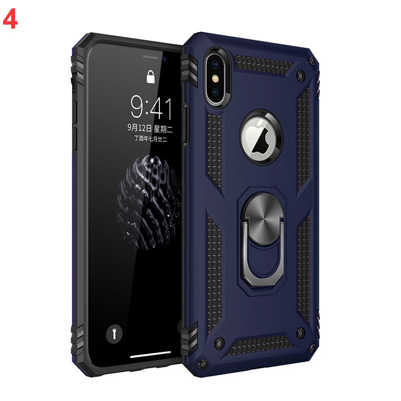 Mobile cell phone case cover for APPLE iPhone 8 Plus Military-grade anti-fall armor bracket car ring magnet 