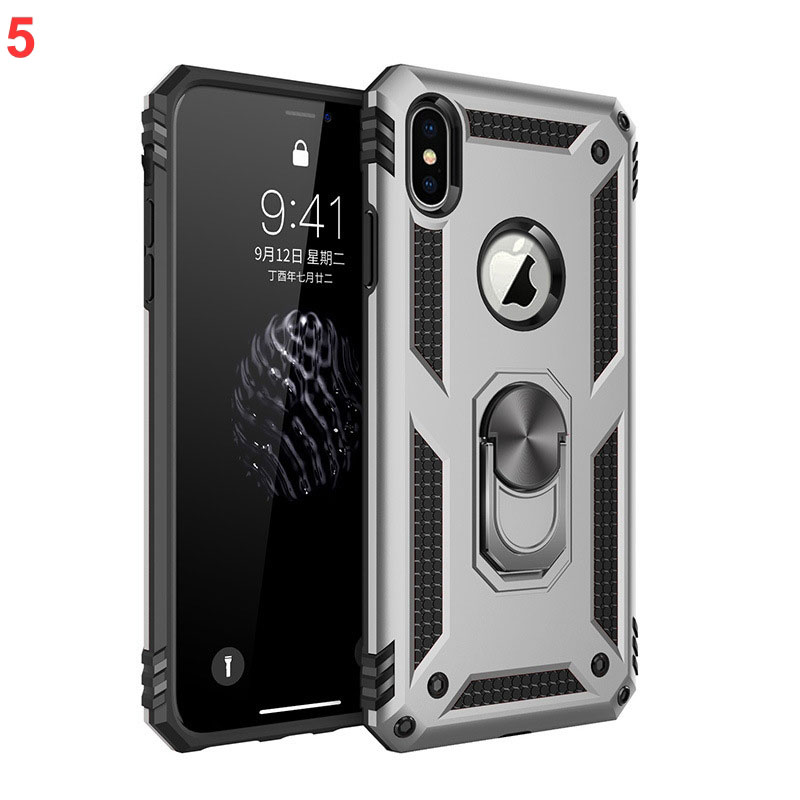 Mobile cell phone case cover for APPLE iPhone 7 Plus Military-grade anti-fall armor bracket car ring magnet 