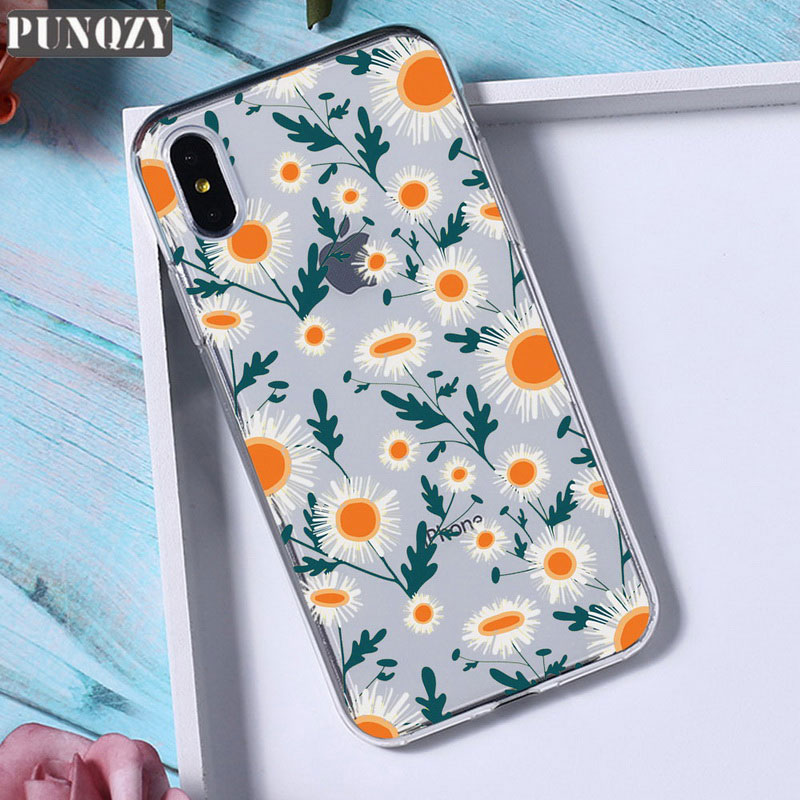 Mobile cell phone case cover for APPLE iPhone 6s Plus Orange fall leaves fox autumn floral Patterned TPU Silicone 