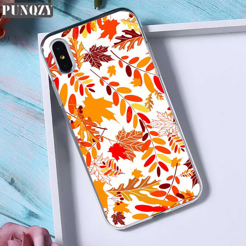 Mobile cell phone case cover for APPLE iPhone 11 Orange fall leaves fox autumn floral Patterned TPU Silicone 