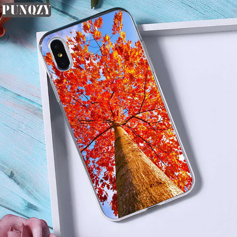 Mobile cell phone case cover for APPLE iPhone 6 Orange fall leaves fox autumn floral Patterned TPU Silicone 