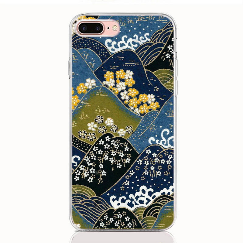 Mobile cell phone case cover for GOOGLE Pixel 5 Soft Tpu Silicone Case Japanese Art Back Cover Protective 