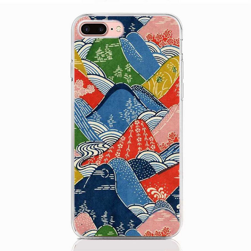 Mobile cell phone case cover for GOOGLE Pixel 3a Soft Tpu Silicone Case Japanese Art Back Cover Protective 
